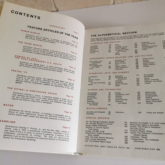 1978 Year Book Encyclopedia Vintage Birthday Gift Annual Recap Grolier Gen X - Picture 5 of 10